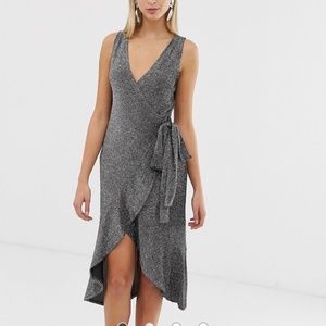 Metallic wrap Lavish Alice Dress